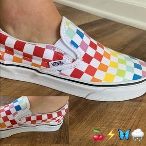 Slip On Rainbow Checkered VANS